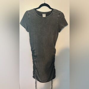 PINK Victoria's Secret Charcoal Ruched Midi Dress